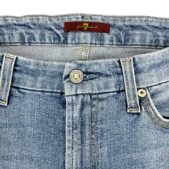 7 For All Mankind High Rise Straight Jean Size 28 - Picture 5 of 8